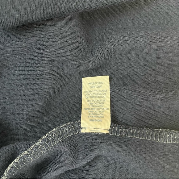 Marine Layer Double Knit Baseball Raglan Blue Large - Picture 11 of 14